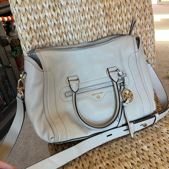 Michael Kors Gray Leather Tote Bag - Picture 2 of 7